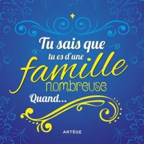 Tu sais que tu es d'une famille nombreuse quand... - Artege
