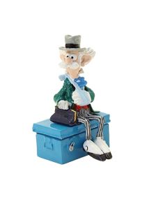 Plastoy Figurine Collection Pixi Spirou et Fantasio, Champignac Assis sur cantine (6592)
