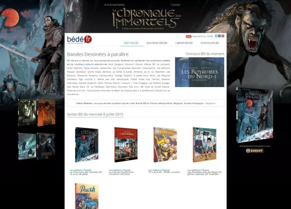 Pub La Chronique des immortels Paquet