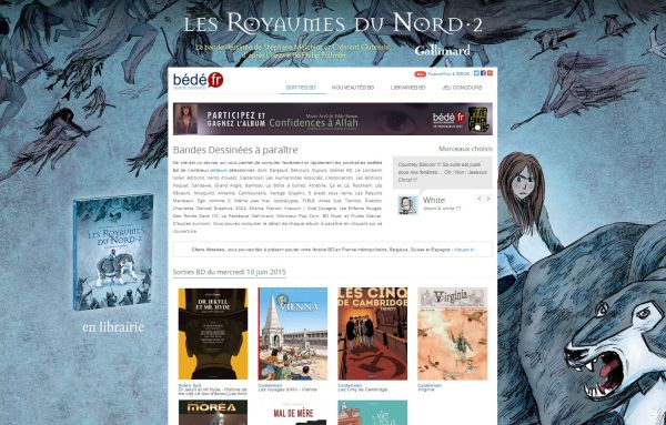 Pub Les Royaumes du Nord 2 Gallimard