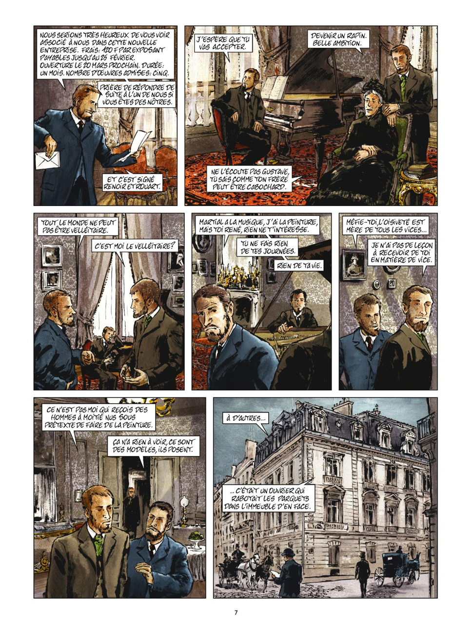 Preview BD Gustave Caillebotte Un rupin chez les Rapins